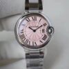 Ballon Bleu De Cartier Pink Dial 33mm V6 Factory JF Replica Watches - JF Replica