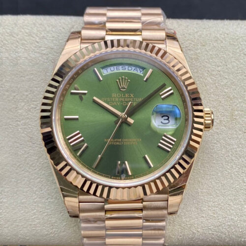 Rolex Day Date 228235 40mm EW Factory Green Dial JF Replica Watches - JF Replica