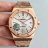 Audemars Piguet Royal Oak 15450 Rose Gold JF Factory V5 Silver Dial Replica Watch - UK Replica