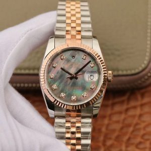 Rolex Datejust 36mm GM Factory Grey Mother-Of-Pearl Dial Replica Watch - UK Replica