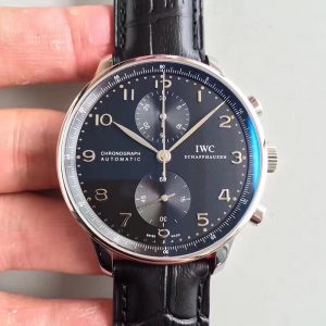 IWC Portugieser Chronograph IW371447 ZF Factory Black Dial Replica Watch - UK Replica