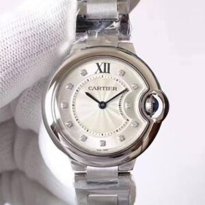 Ballon Bleu De Cartier WE9020 33mm V6 Factory White Dial JF Replica Watches - JF Replica