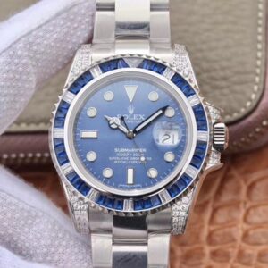 Rolex Submariner Date 116619LB Diamond Customized Edition GS Factory Blue Dial JF Replica Watches - JF Replica