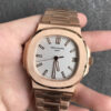 Patek Philippe Nautilus 5711/1R-001 PPF Factory V4 Rose Gold White Dial JF Replica Watches - JF Replica
