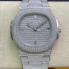 Patek Philippe Nautilus 5719/10G-010 PPF Factory V4 Silver Diamond JF Replica Watches - JF Replica