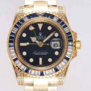 Rolex GMT Master II 116758 SAru ROF Factory Blue White Diamond JF Replica Watches - JF Replica
