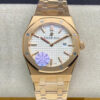 Audemars Piguet Royal Oak Quartz 67650OR.OO.1261OR.01 JF Factory White Dial JF Replica Watches - JF Replica