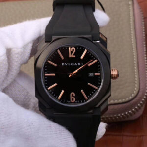 Bvlgari Octo 102581 BGO41BBSVD Black Dial JF Replica Watches - JF Replica