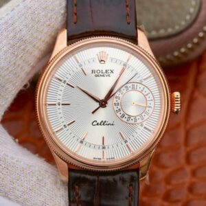 Rolex Celini Date M50515-0008 MKS Factory Brown Strap JF Replica Watches - JF Replica