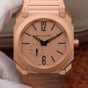 Bvlgari Octo Finissimo 102912 BV Factory Rose Gold Dial JF Replica Watches - JF Replica