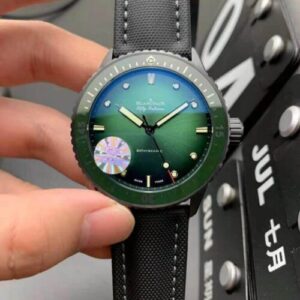 Blancpain Fifty Fathoms Bathyscaphe Mokkarran 5005 0153 NABA GF Factory Green Dial JF Replica Watches - JF Replica