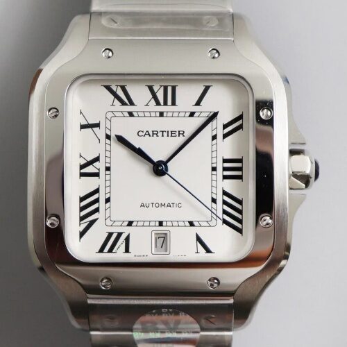 Cartier Santos WSSA0009 BV Factory White Dial JF Replica Watches - JF Replica