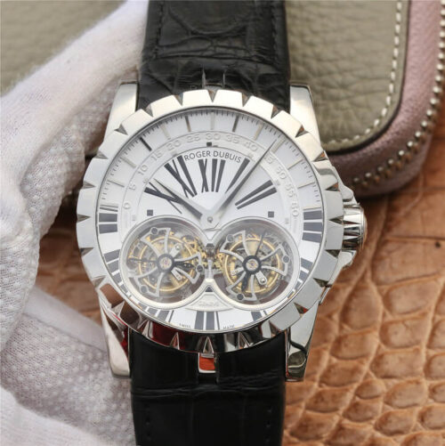 Roger Dubuis Excalibur RDDBEX0250 JB Factory White Dial JF Replica Watches - JF Replica