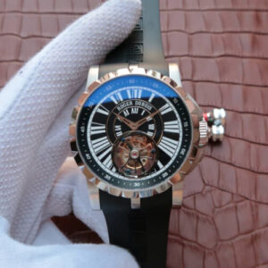 Roger Dubuis Hommage Tourbillon JB Factory Rubber Strap JF Replica Watches - JF Replica