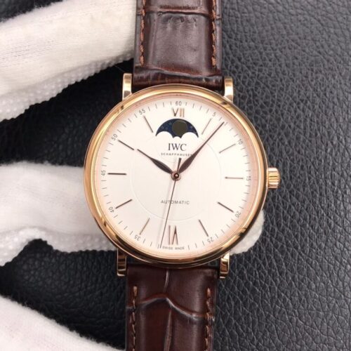 IWC Portofino Moon Phase IW459401 MKS Factory Brown Strap JF Replica Watches - JF Replica