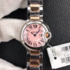 Ballon Bleu De Cartier 28MM V6 Factory V8 Pink Dial JF Replica Watches - JF Replica