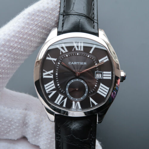 Drive De Cartier WSNM0009 V6 Factory Black Leather Dial JF Replica Watches - JF Replica