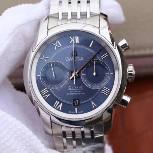 Omega De Ville 431.10.42.51.03.001 OM Factory Blue Dial JF Replica Watches - JF Replica