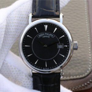 Patek Philippe Calatrava 5153G-001 ZF Factory Black Leather Strap JF Replica Watches - JF Replica