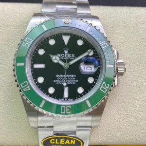 Rolex Submariner 126610 41MM Clean Factory Green Bezel Silver Strap JF Replica Watches - JF Replica