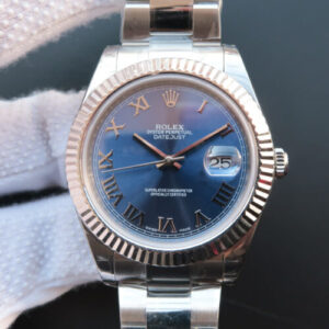 Rolex Datejust 116334 41MM EW Factory Blue Dial Silver Strap JF Replica Watches - JF Replica