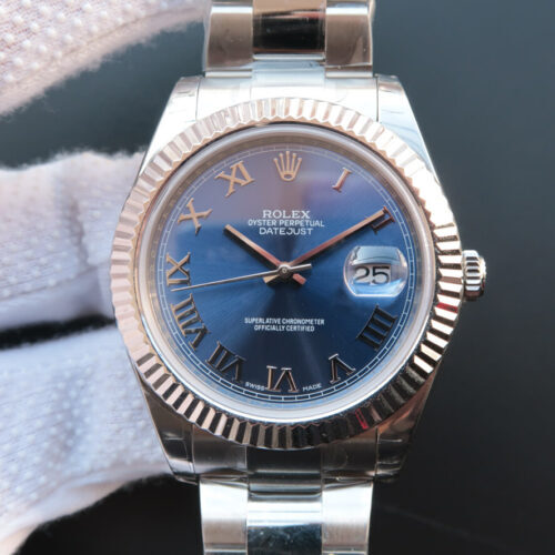 Rolex Datejust 116334 41MM EW Factory Blue Dial Silver Strap JF Replica Watches - JF Replica