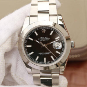 Rolex Datejust M126300-0011 EW Factory Black Dial Stainless Steel Strap JF Replica Watches - JF Replica