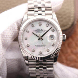 Rolex Datejust M126234-0019 EW Factory Diamond-set White Dial JF Replica Watches - JF Replica