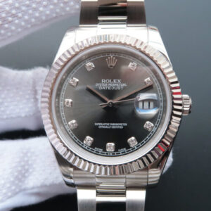 Rolex Datejust M126334-0005 EW Factory Gray Diamond Dial JF Replica Watches - JF Replica
