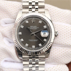 Rolex Datejust M126334-0006 EW Factory Grey Diamond Dial JF Replica Watches - JF Replica