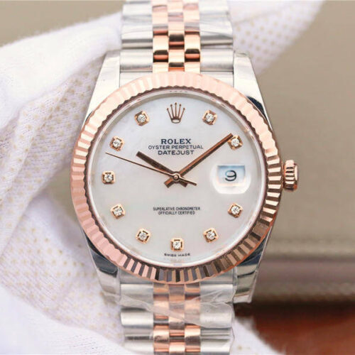Rolex Datejust M126331-0014 EW Factory Rose Gold Diamond-set Dial JF Replica Watches - JF Replica