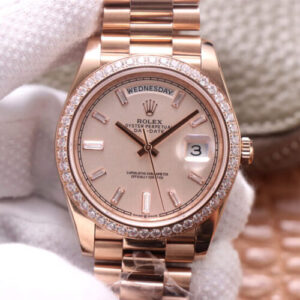 Rolex Day Date M228345RBR-0007 EW Factory Diamond-Set Bezel JF Replica Watches - JF Replica