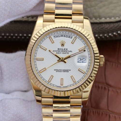 Rolex Day Date M228238-0008 EW Factory Yellow Gold Case JF Replica Watches - JF Replica