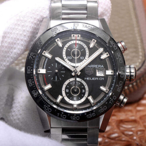 TAG Heuer Carrera CAR201Z.BA0714 XF Factory Silver Strap JF Replica Watches - JF Replica
