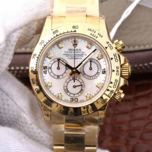Rolex Daytona Cosmograph 116528-78598 JH Factory White Diamond Dial JF Replica Watches - JF Replica