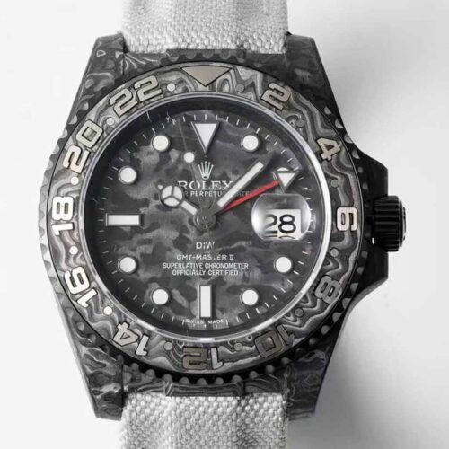 Rolex GMT-MASTER II Diw Gray Fabric Strap JF Replica Watches - JF Replica