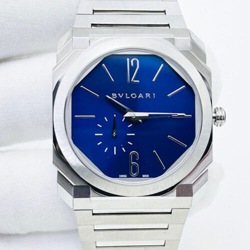 Bvlgari Octo Finissimo 103431 BV Factory Blue Dial Silver Strap JF Replica Watches - JF Replica