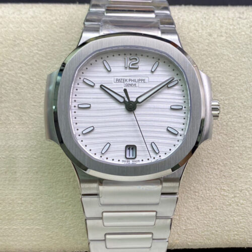 Patek Philippe Nautilus Ladies 7118/1A-010 3K Factory Silver Strap JF Replica Watches - JF Replica