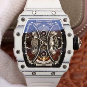 Richard Mille RM53-01 KV Factory White Rubber Strap JF Replica Watches - JF Replica