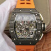 Richard Mille RM11-03 KV Factory Carbon Fiber Orange Strap JF Replica Watches - JF Replica