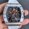 Richard Mille RM11 KV Factory Titanium White Rubber Strap JF Replica Watches - JF Replica