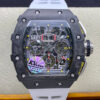 Richard Mille RM011-03 KV Factory Carbon Fiber Case White Strap JF Replica Watches - JF Replica