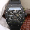 Richard Mille RM-011 KV Factory Black Rubber Strap JF Replica Watches - JF Replica