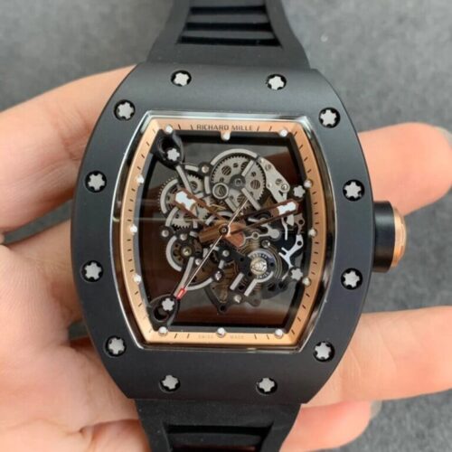 Richard Mille RM055 KV Factory V2 Black Rubber Strap JF Replica Watches - JF Replica