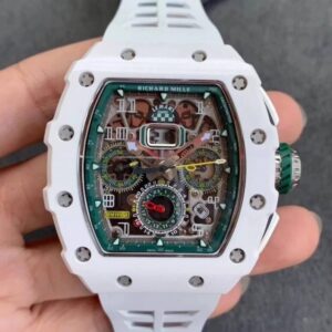 Richard Mille RM011-03 KV Factory White Rubber Strap JF Replica Watches - JF Replica