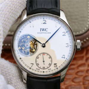 IWC Portuguese Tourbillon ZF Factory Black Leather Strap JF Replica Watches - JF Replica
