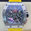 Richard Mille RM11 KV Factory Titanium Yellow Rubber Strap JF Replica Watches - JF Replica
