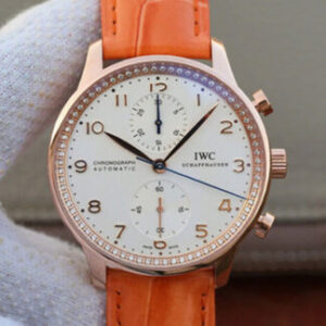 IWC Portuguese ZF Factory Orange Leather Strap JF Replica Watches - JF Replica