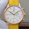 IWC Portuguese ZF Factory Yellow Leather Strap JF Replica Watches - JF Replica