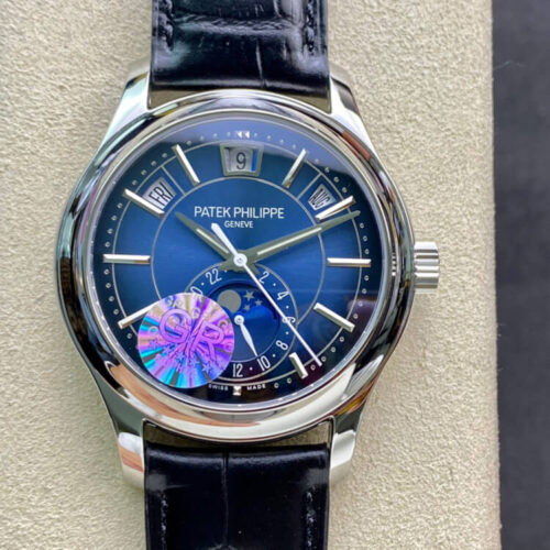 Patek Philippe Complications 5205G-013 GR Factory Blue Dial Leather Strap JF Replica Watches - JF Replica